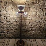 Art Deco turned wood floor lamp 1960