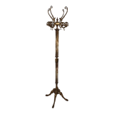 Coat rack on foot in onyx and bronze marble