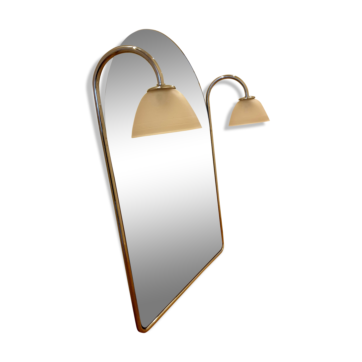 Vintage mirror with built-in light  70x91cm