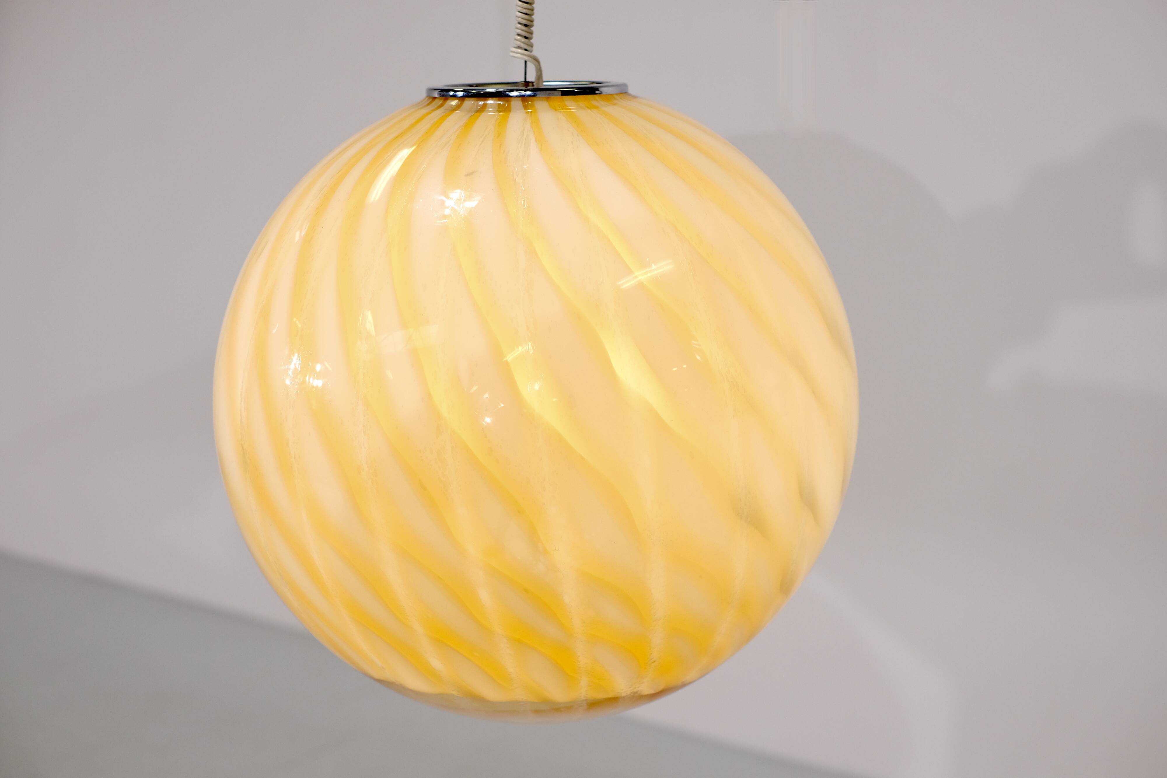 Murano glass pendant lamp by Venini - 1960s