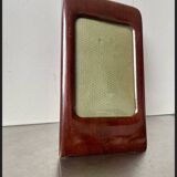 Antique  Art Deco Mahogany Wooden Frame  22.5 cm x 13.5 cm  convex glass