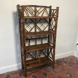 Vintage 1970 bamboo shelf