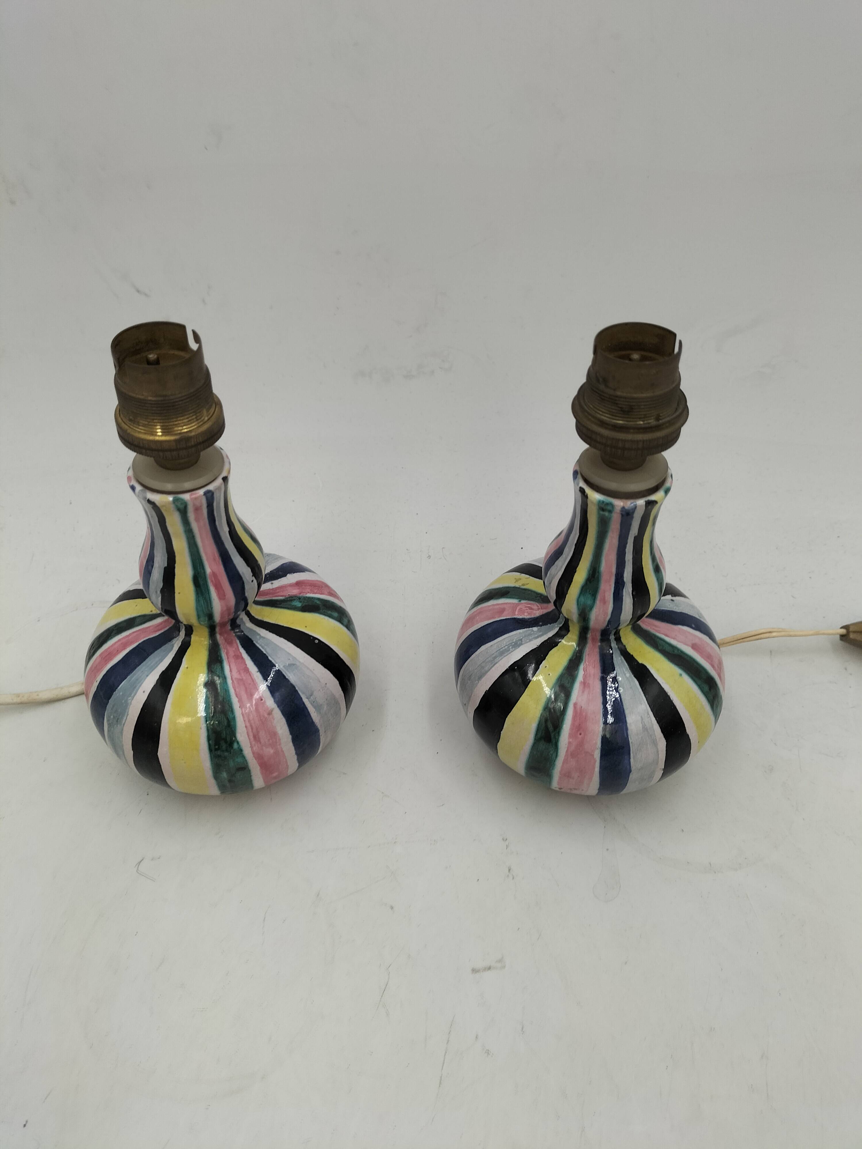 Pair of ceramic lamps “Allix” (Michel Alexandrov)