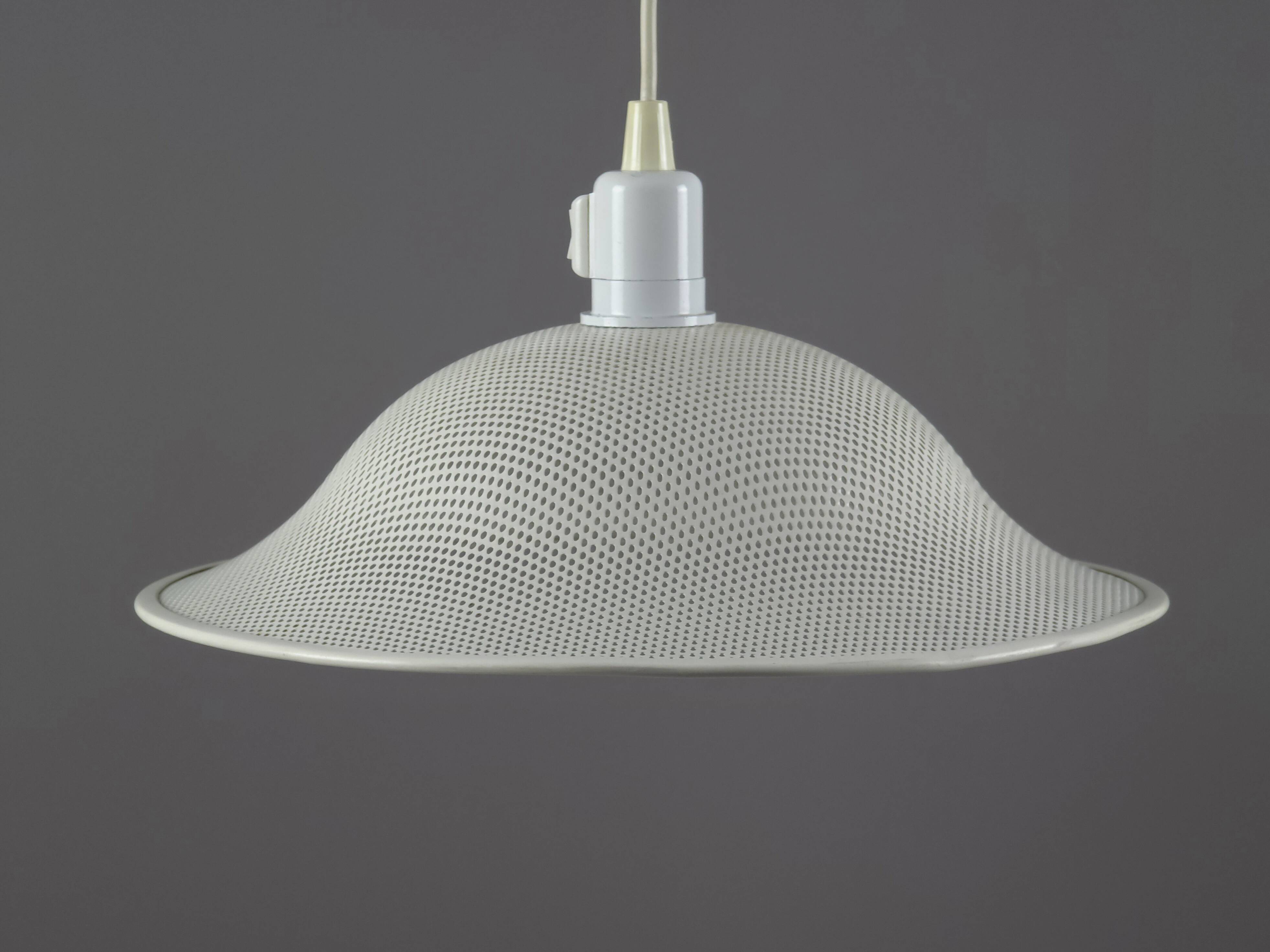 Vintage 1980s Postmodern-Industrial Perforated Pendant Lamp By Massive.