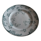 Round dish faience luneville keller and guerin model marie louise