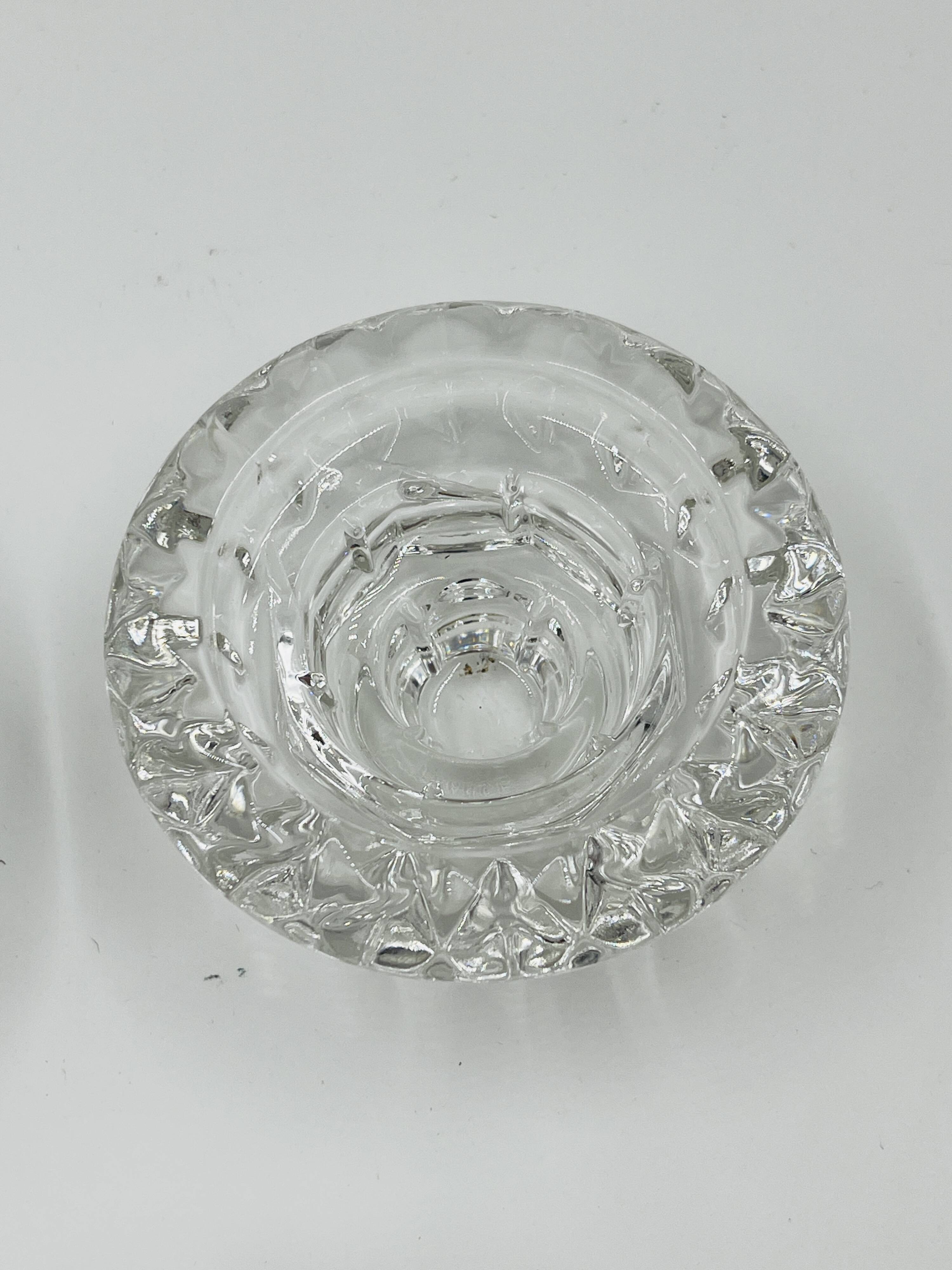 Set of 4 Cut Crystal Candle Holders Bolsius France 70s