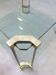 Table basse en verre design vintage Peter Ghyczy 'pur luxe'