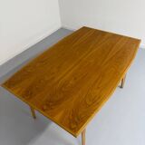 Extendable dining table in solid beech, Scandinavian design from the 70s