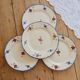 4 vintage flat plates Digoin Sarreguemines model Mary-Lou