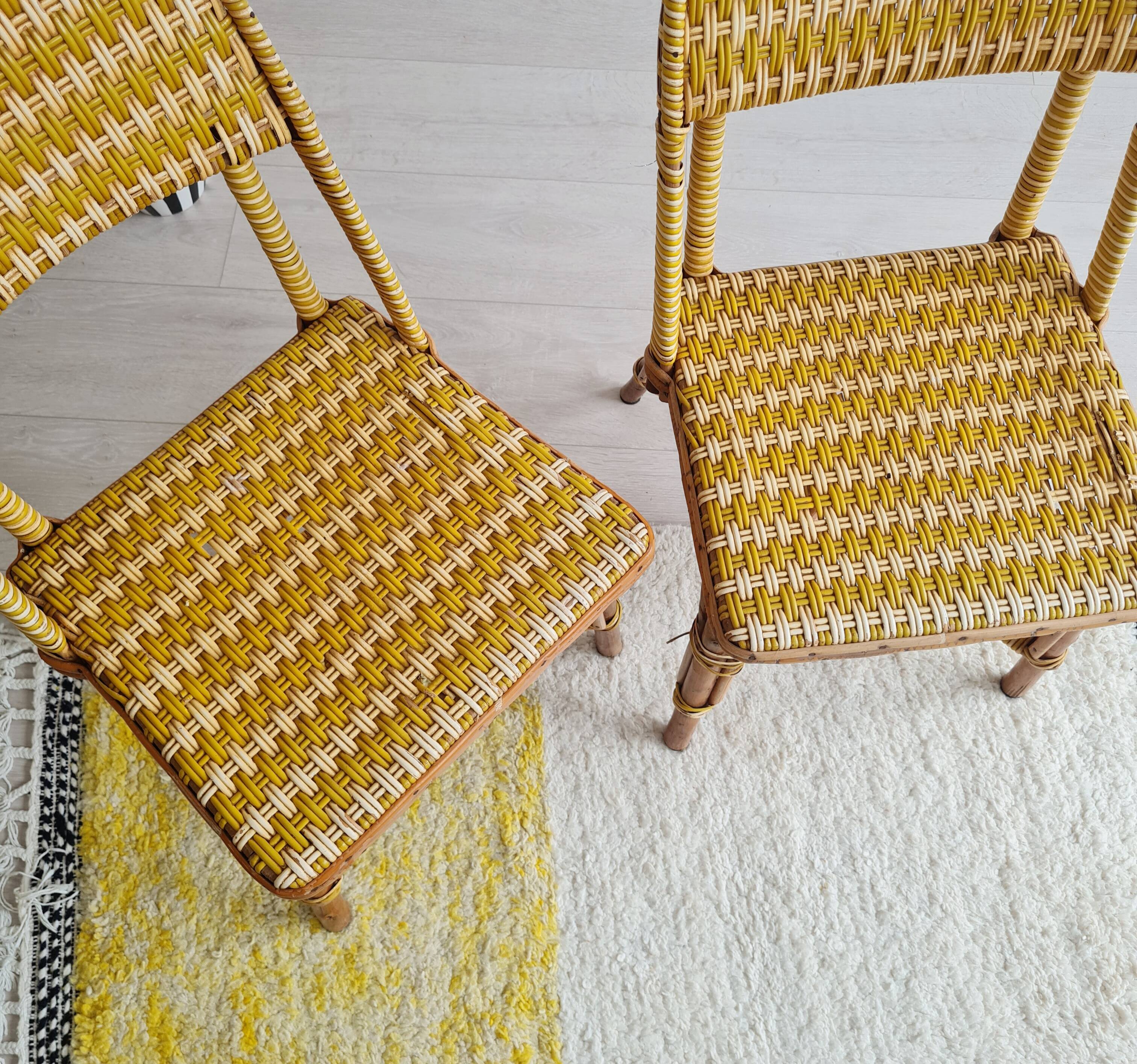 Rattan bistro chairs