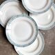 6 deep plates St Amand in blue ironstone