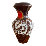 Handmade ceramic vase in "volcanic" style
