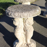 Garden set table and 6 stools, Italy early 20th century