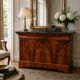 Commode d’époque Louis-Philippe en ronce de noyer, milieu du XIXe siècle