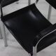 Lot de 2 chaises italiennes modernes en cuir et acier chromé des années 1980