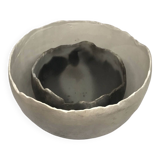Duo of raku bowls