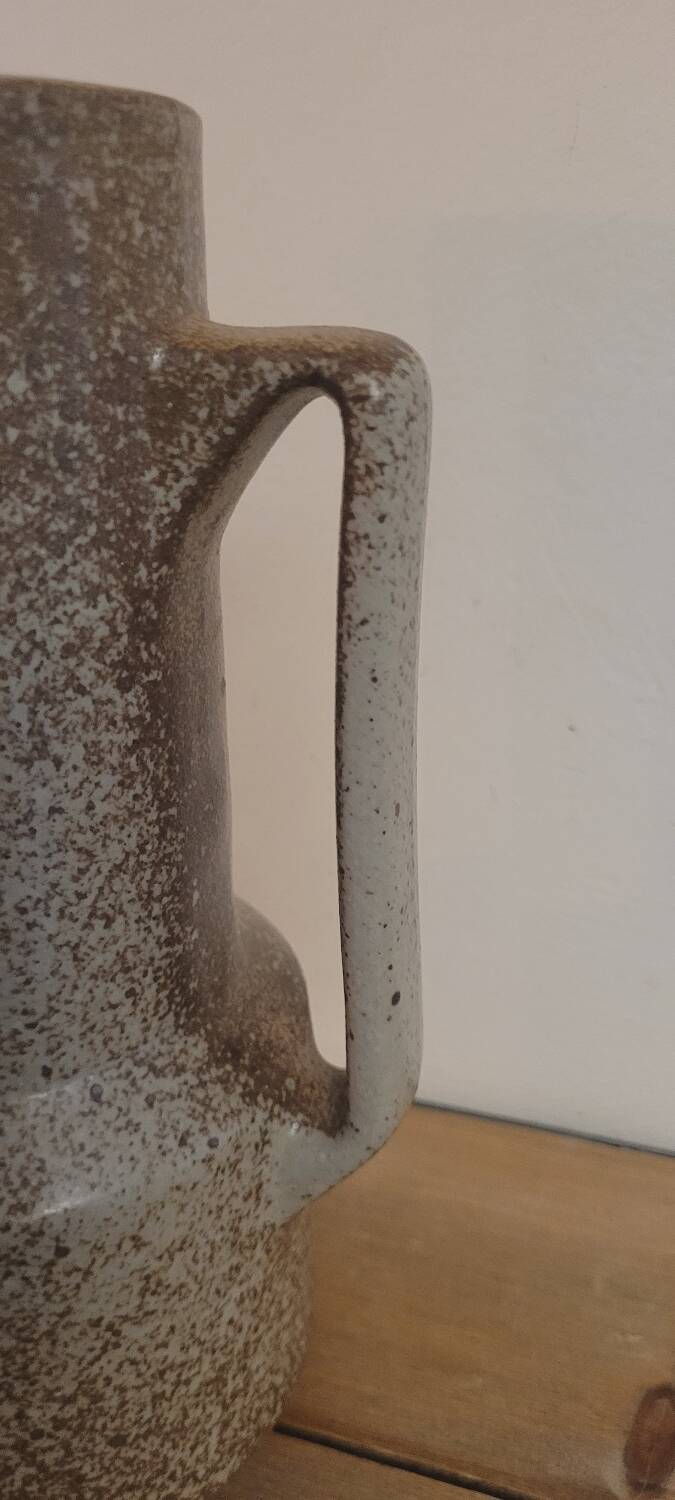 80s speckled stoneware pitcher