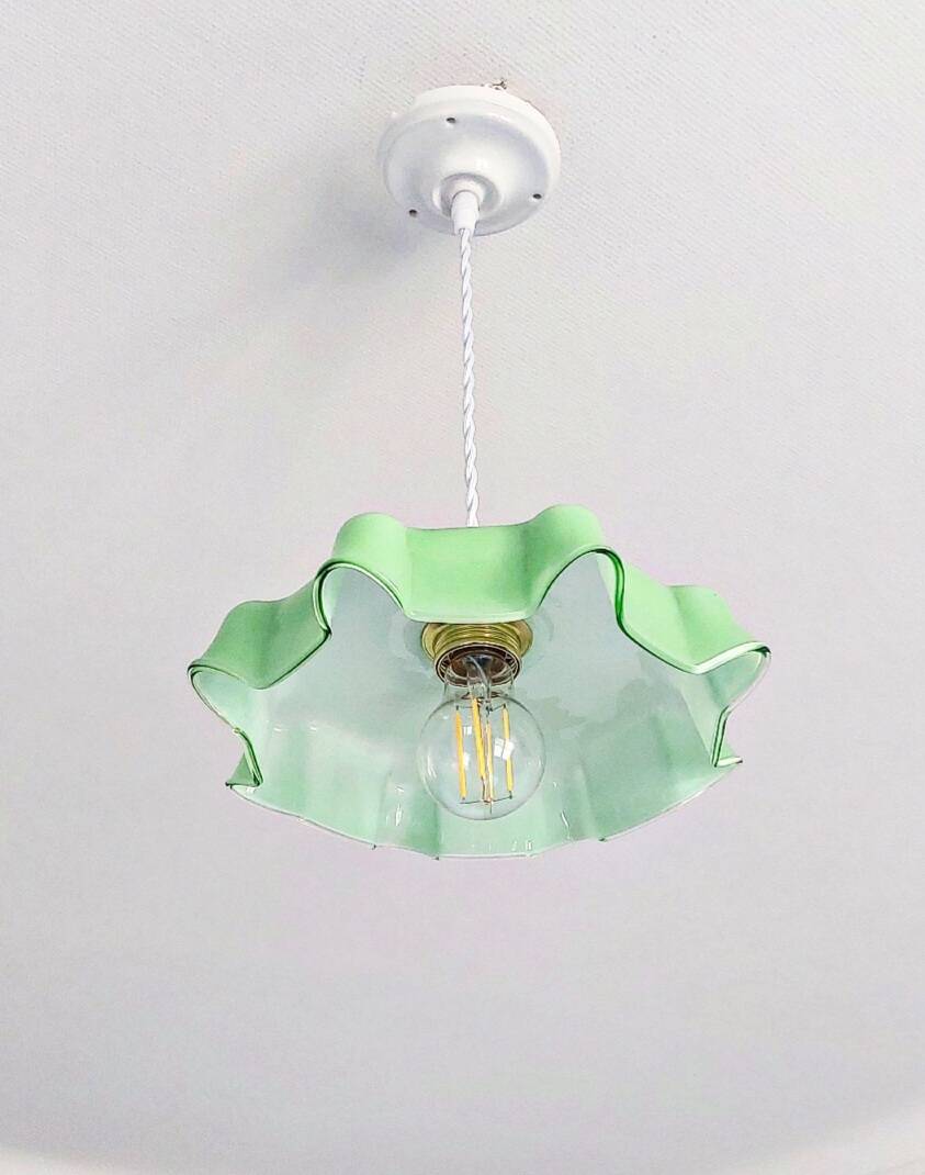 Vintage opaline pendant light