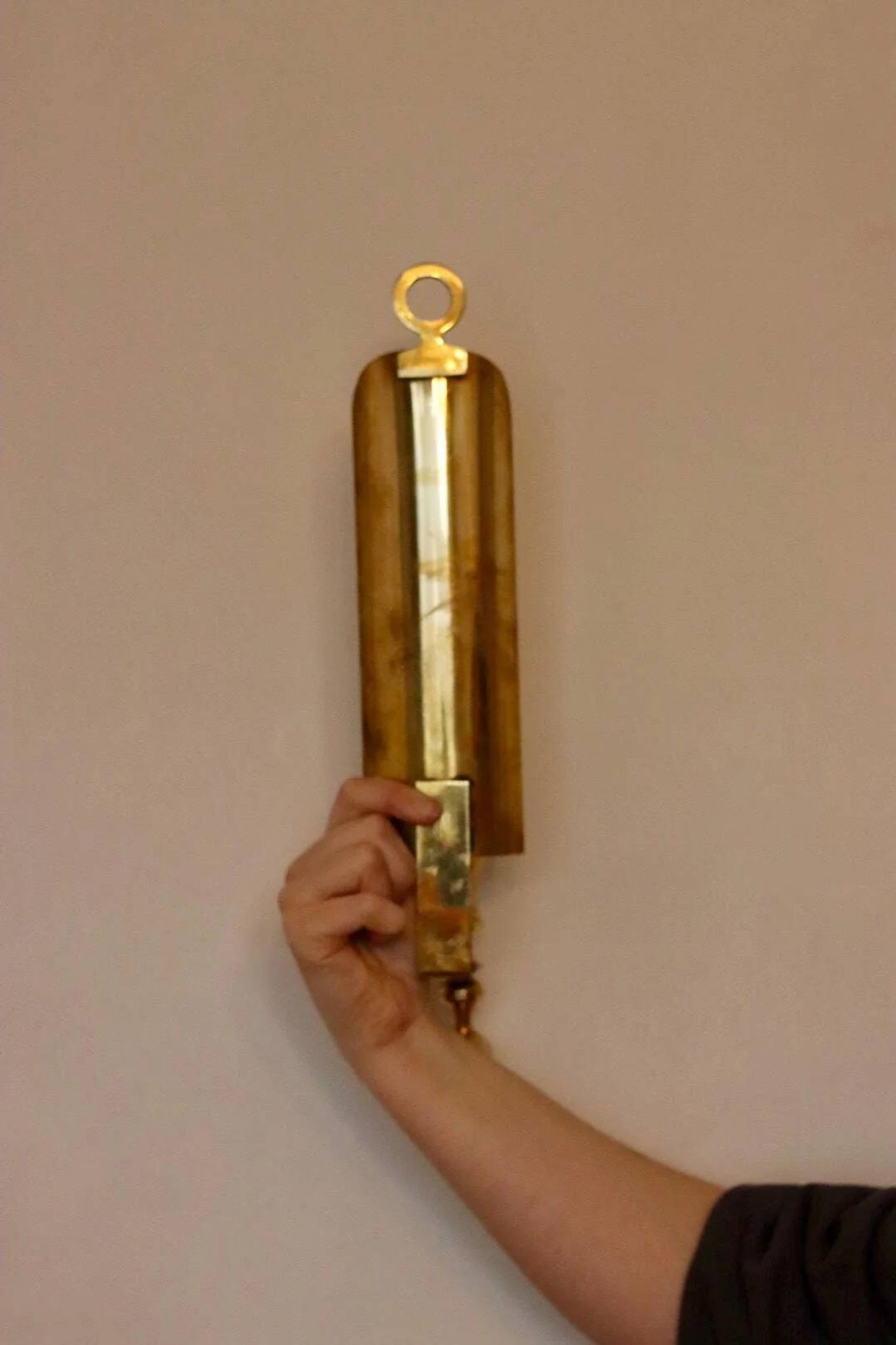 Pair of mid-century Swedish brass sconces