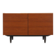Danish teak cabinet with adjustable shelves, 1960s