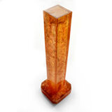 Luminous column in fractal resin signed Henri Fernandez