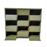 Industrial workshop furniture with 15 flaps Khaki