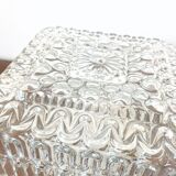 Ceiling lamp or wall lamp in square glass