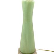 Mid-century modern green Murano glass Table lamp, Barovier & Toso style  Italy, 1940s