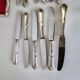 12 silver-plated knives mid-15th century