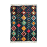 Tapis berbere 160 x 230 cm bleu motifs colorés