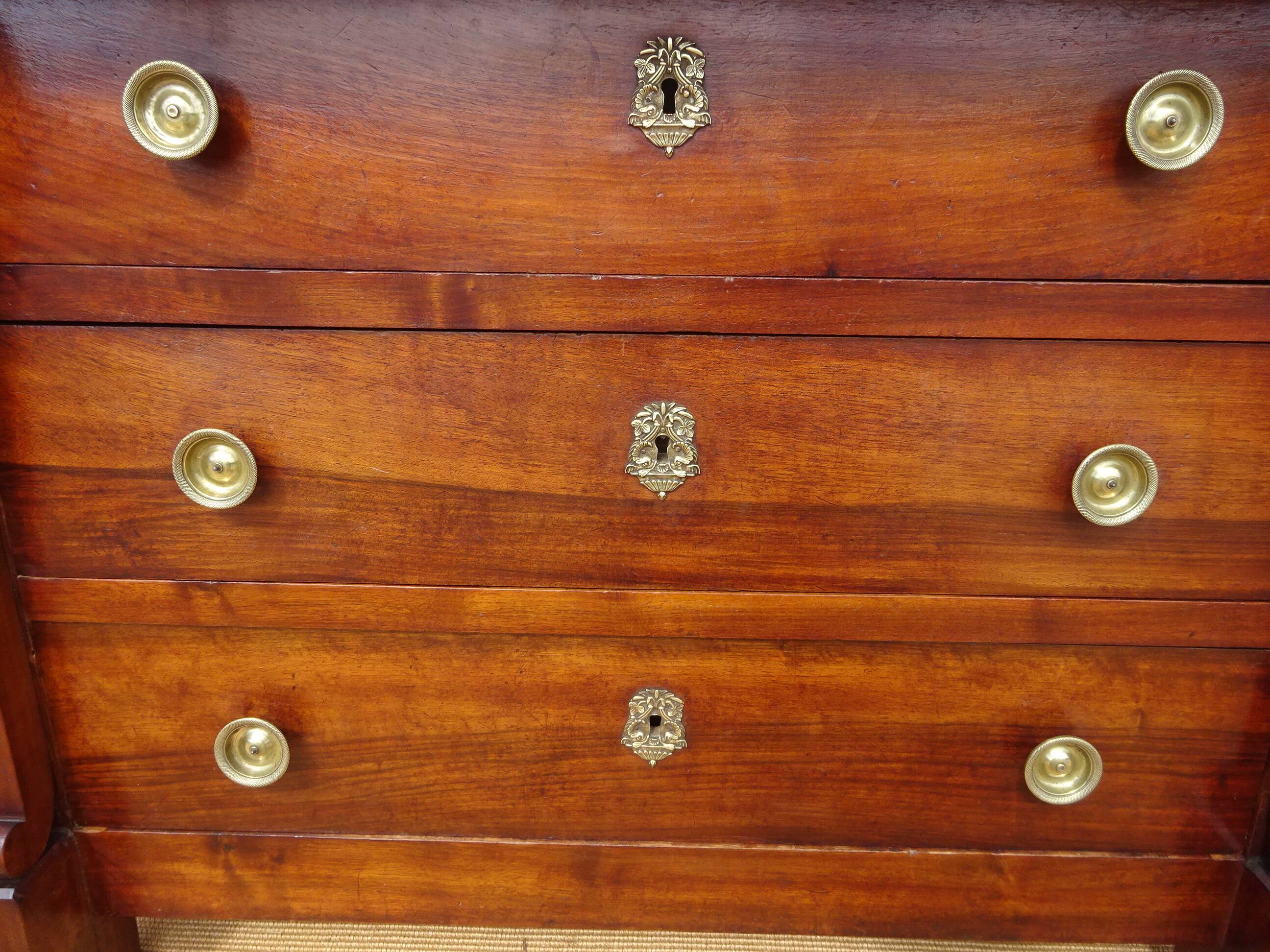 Very old walnut chest of drawers.