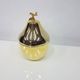"Pear" ice bucket, gold-colored, gold-finished material, designed by H. Tur