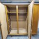 French wardrobe with tapered legs, 3 doors, 120cm hanging rail, new.
