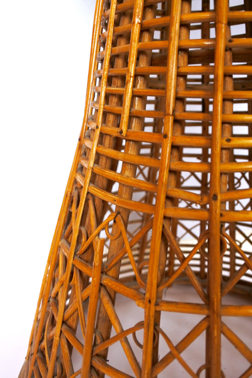 Rattan plant stand