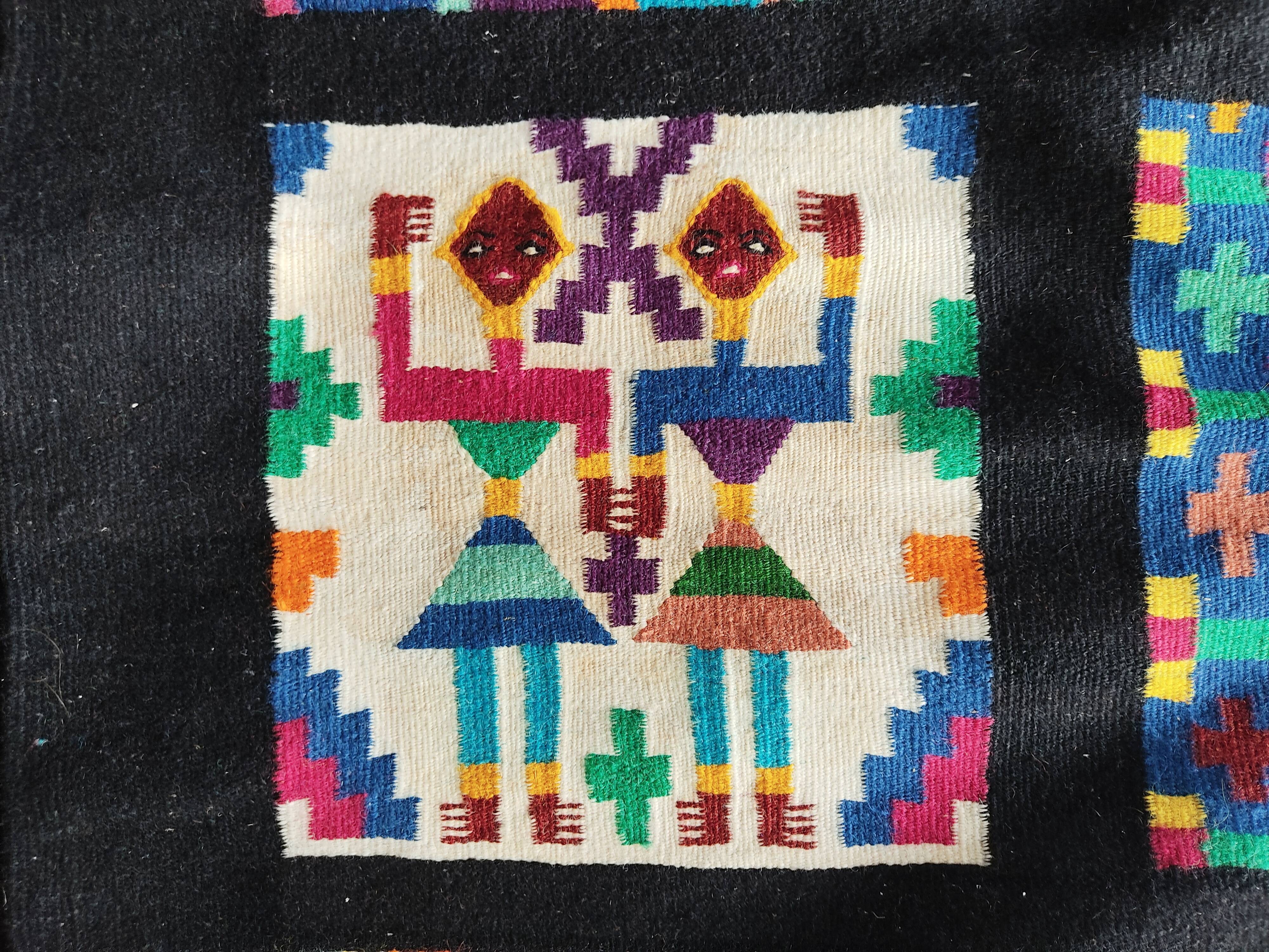 Vintage carpet South America 107 x 194 cm