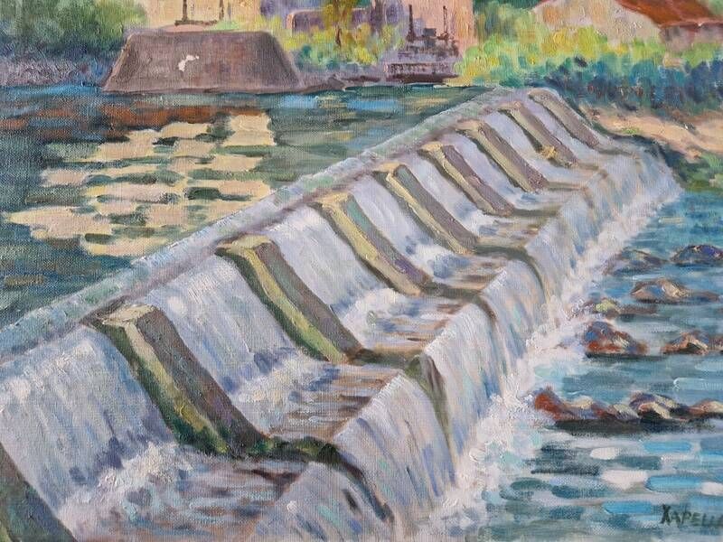 Christian Xapella (1927-2021), painter from Carcassonne - Oil on canvas - Saint Jean Paichère