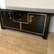 1970s black lacquer sideboard