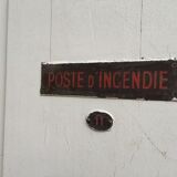 fire post cabinet of the old French bank in oak