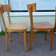 Lot de 6 chaises de bistrot bar en bois
