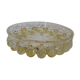 Glass pocket yellow trinket bowl