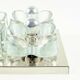 XL Mid Century floral wall light in glass and chrome by Sische, 1960s.