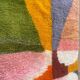 Moroccan rug made of natural wool, handmade, 3x2 m.