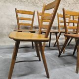 Lot of 9 1960s Campagarde bistro chairs