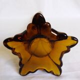 Vase soliflore verre ambré style Murano