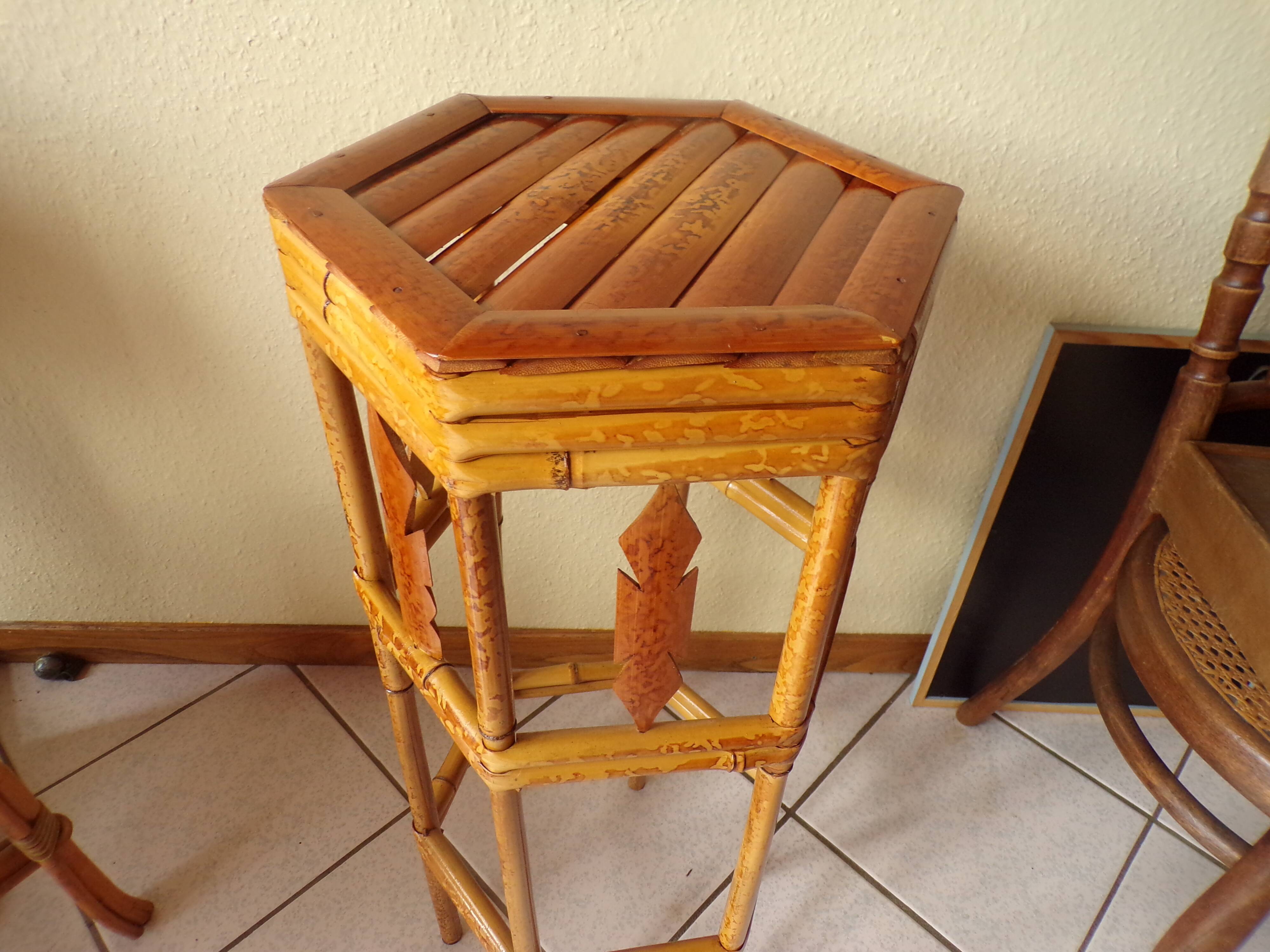 Bamboo side table
