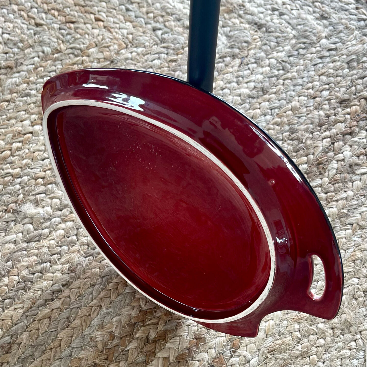 Empty vintage ceramic pocket