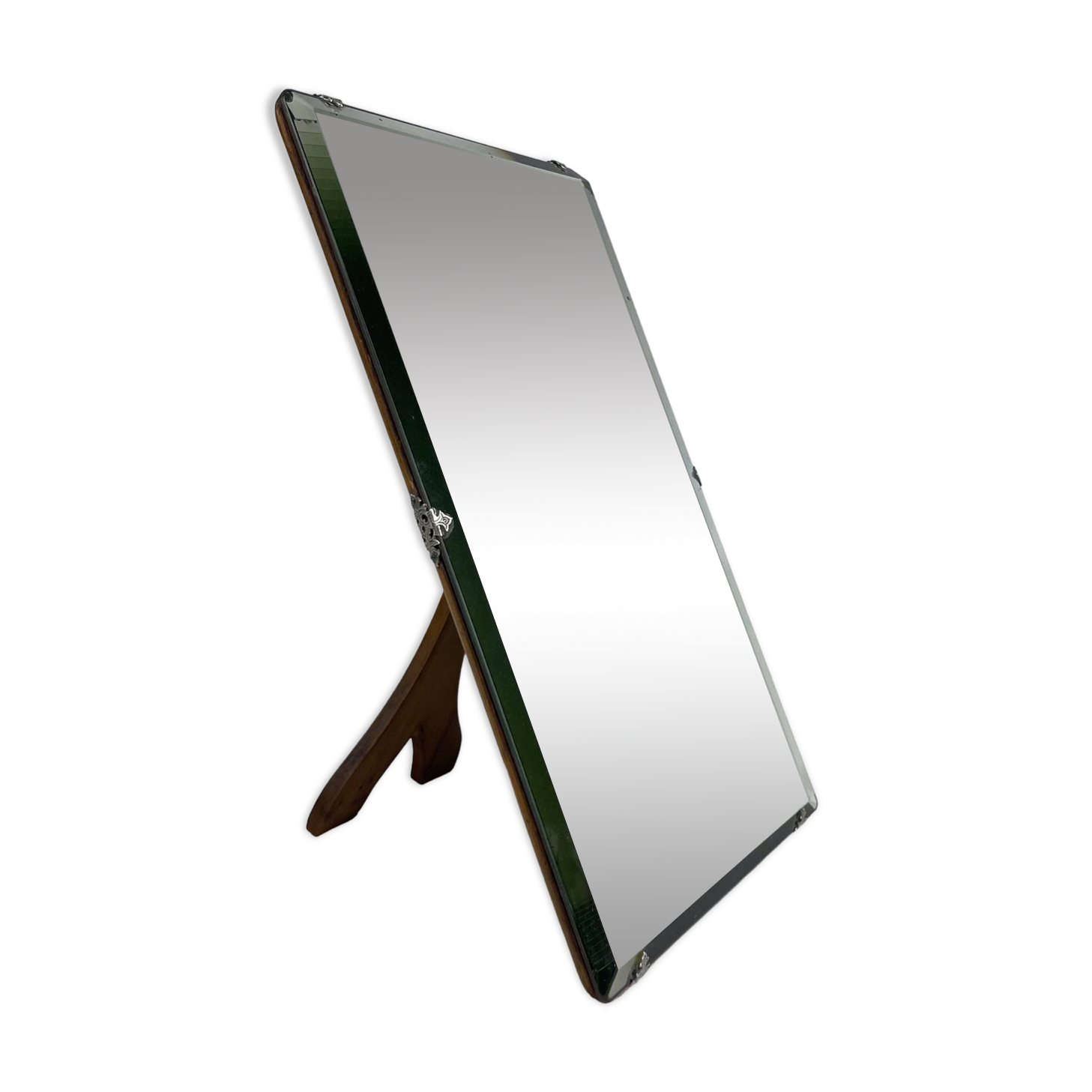 Miroir de table biseauté sur pied Art Nouveau