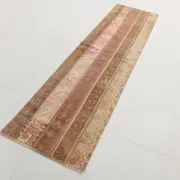 Red Brown Persian Runner Rug, Vintage Handmade Hallway Decor, 72x278cm