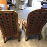 2 Voltaire style armchairs