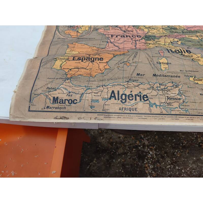 World map by P. Vidal de la Blache